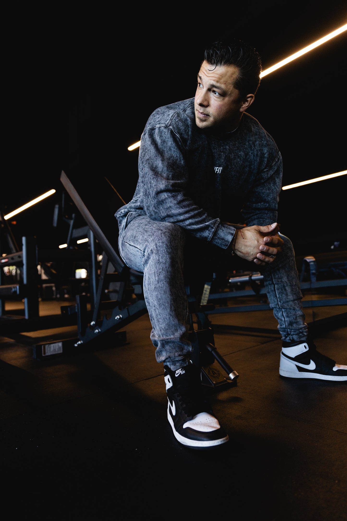 Stonewash Black Sweats