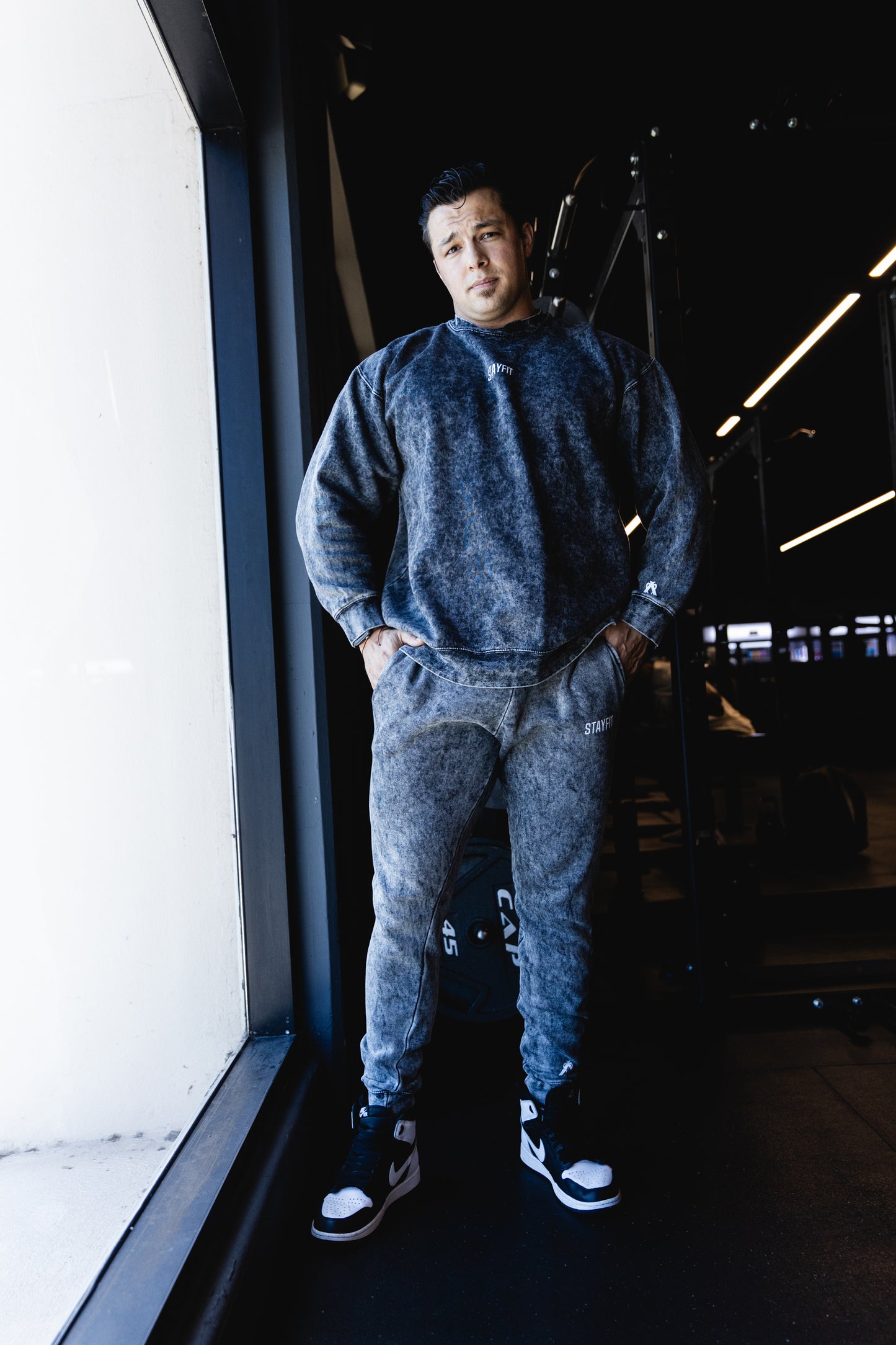 Stonewash Black Sweats