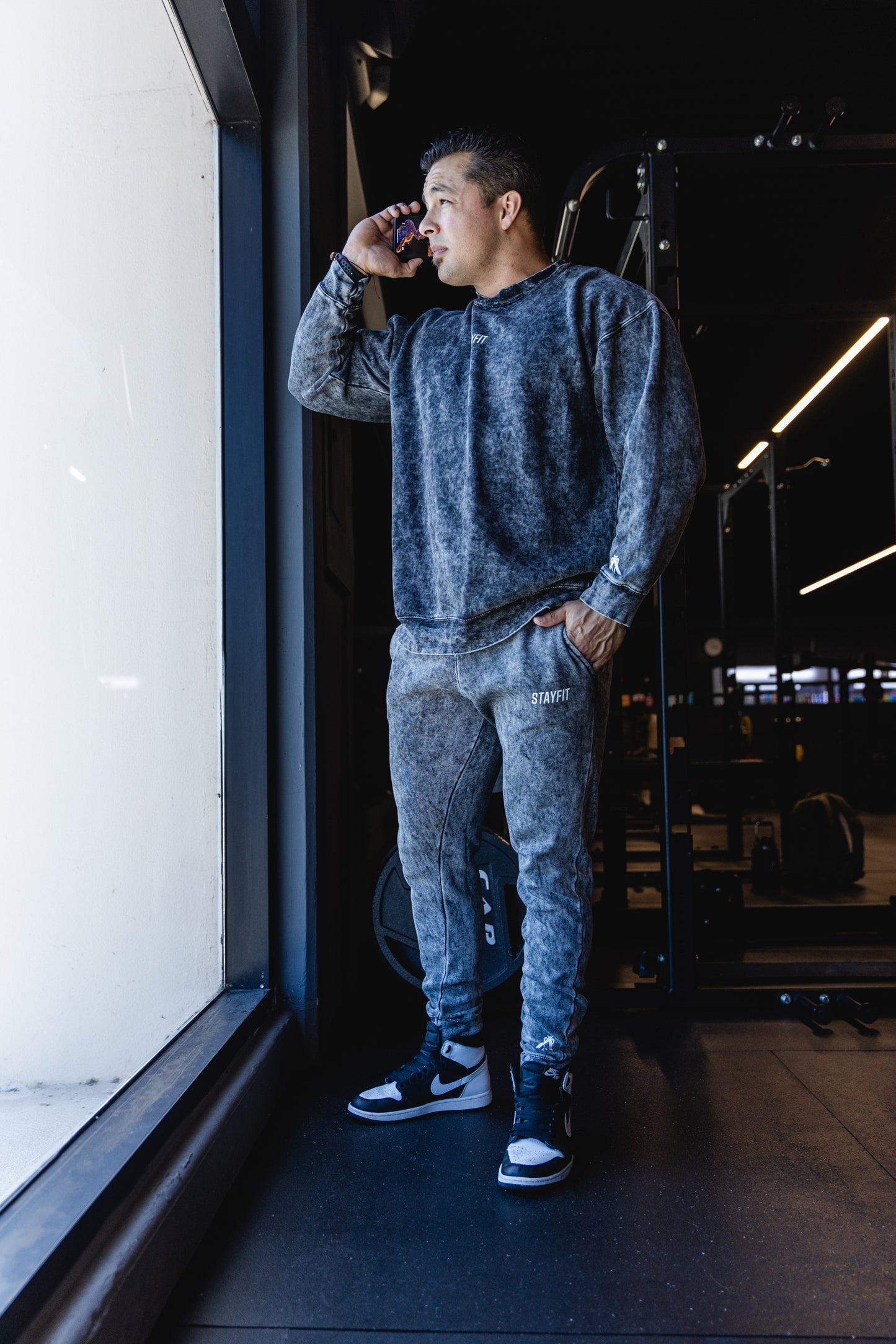 Stonewash Black Sweats
